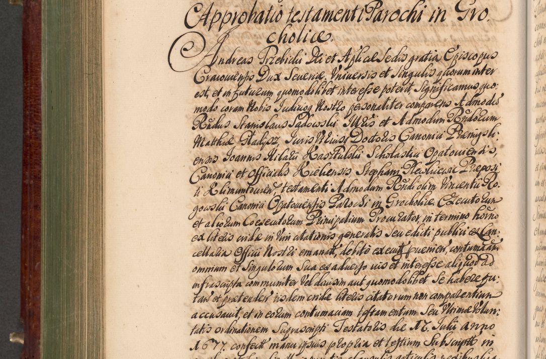 Zdjęcie nr 777 dla obiektu archiwalnego: Acta actorum episcopalium R. D. Andreae Trzebicki, episcopi Cracoviensis et ducis Severiae a die 29 Maii 1676 ad 1678 inclusive. Volumen VII