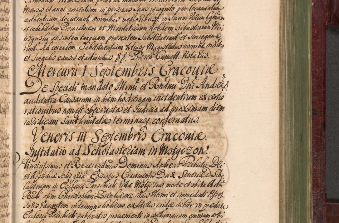 Zdjęcie nr 684 dla obiektu archiwalnego: Acta actorum episcopalium R. D. Andreae Trzebicki, episcopi Cracoviensis et ducis Severiae a die 29 Maii 1676 ad 1678 inclusive. Volumen VII