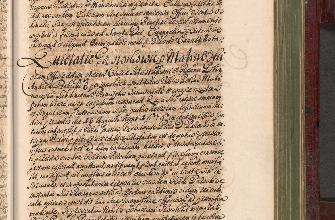 Zdjęcie nr 958 dla obiektu archiwalnego: Acta actorum episcopalium R. D. Andreae Trzebicki, episcopi Cracoviensis et ducis Severiae a die 29 Maii 1676 ad 1678 inclusive. Volumen VII