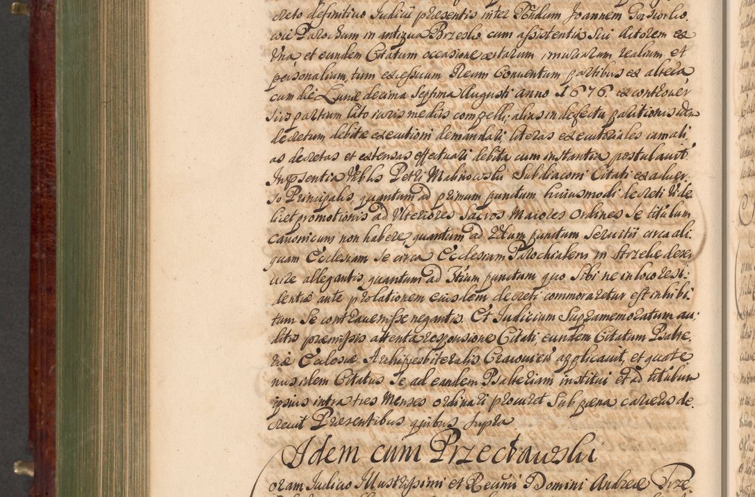 Zdjęcie nr 939 dla obiektu archiwalnego: Acta actorum episcopalium R. D. Andreae Trzebicki, episcopi Cracoviensis et ducis Severiae a die 29 Maii 1676 ad 1678 inclusive. Volumen VII