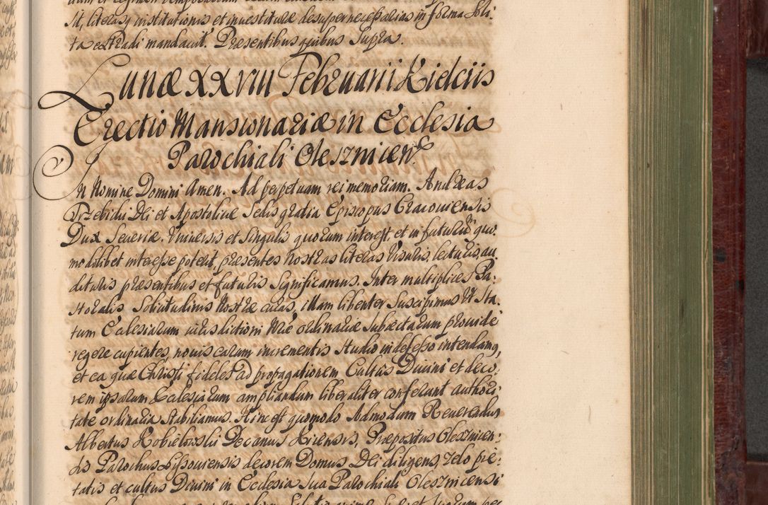 Zdjęcie nr 886 dla obiektu archiwalnego: Acta actorum episcopalium R. D. Andreae Trzebicki, episcopi Cracoviensis et ducis Severiae a die 29 Maii 1676 ad 1678 inclusive. Volumen VII