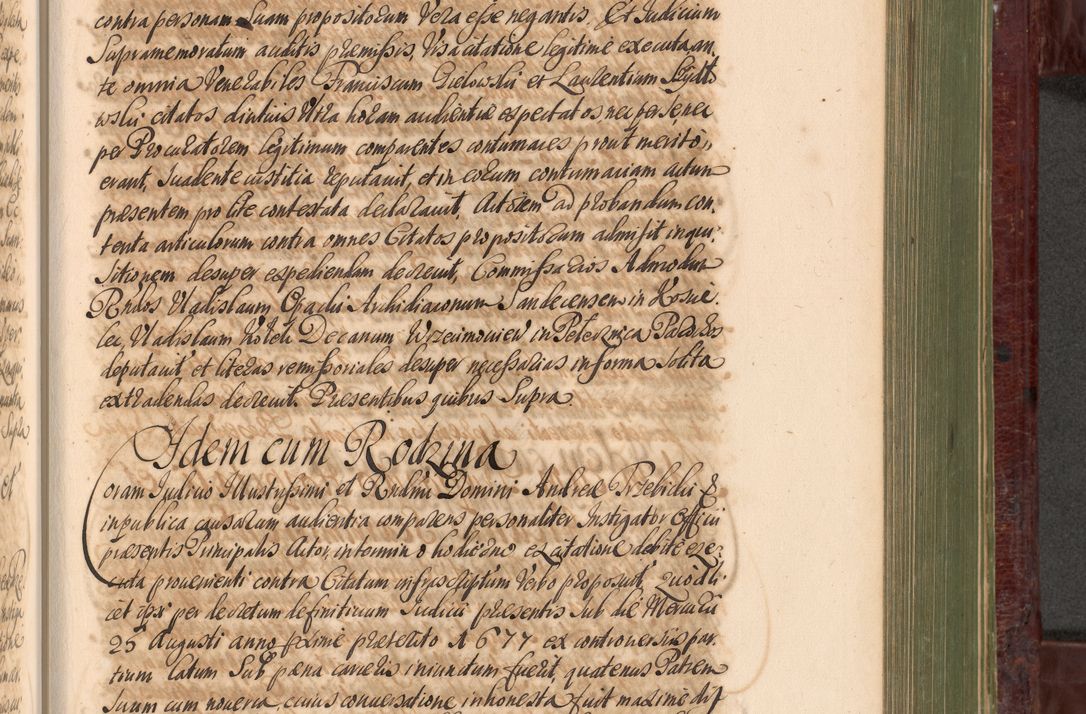 Zdjęcie nr 852 dla obiektu archiwalnego: Acta actorum episcopalium R. D. Andreae Trzebicki, episcopi Cracoviensis et ducis Severiae a die 29 Maii 1676 ad 1678 inclusive. Volumen VII