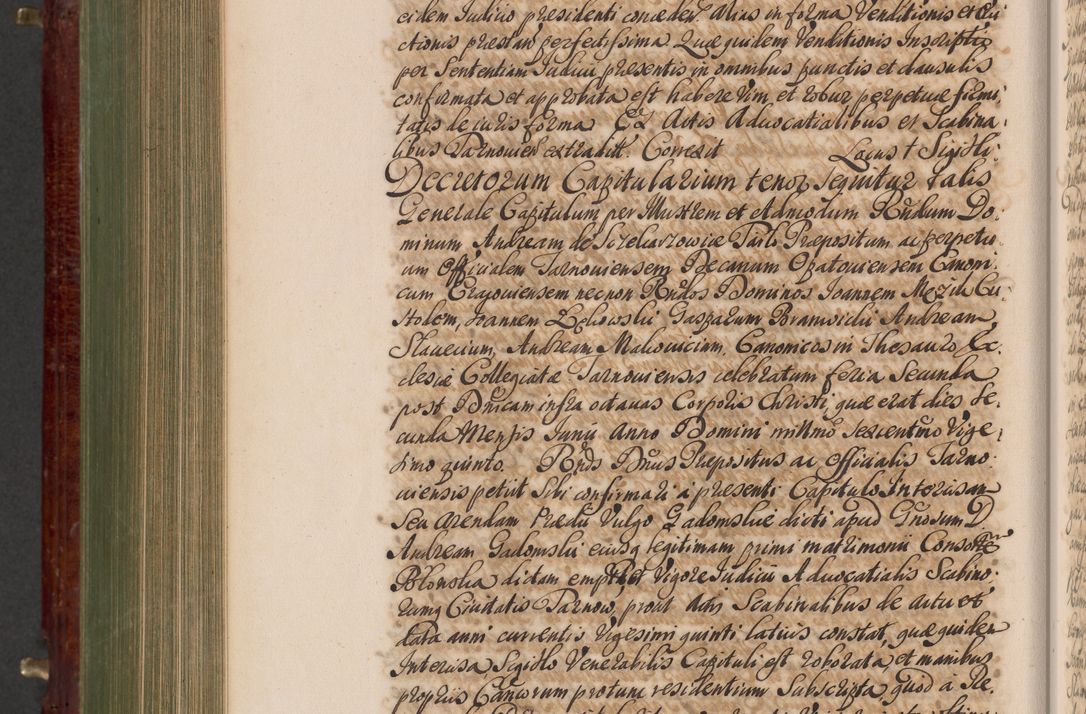 Zdjęcie nr 1011 dla obiektu archiwalnego: Acta actorum episcopalium R. D. Andreae Trzebicki, episcopi Cracoviensis et ducis Severiae a die 29 Maii 1676 ad 1678 inclusive. Volumen VII