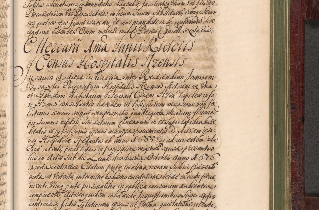 Zdjęcie nr 1200 dla obiektu archiwalnego: Acta actorum episcopalium R. D. Andreae Trzebicki, episcopi Cracoviensis et ducis Severiae a die 29 Maii 1676 ad 1678 inclusive. Volumen VII