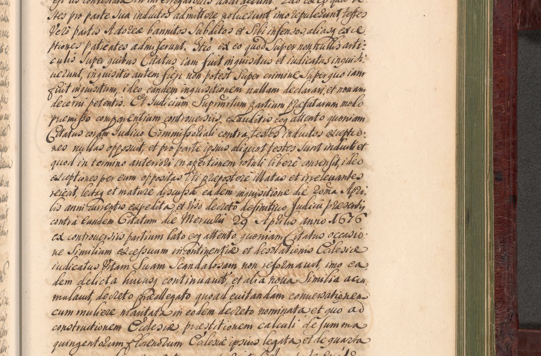 Zdjęcie nr 1190 dla obiektu archiwalnego: Acta actorum episcopalium R. D. Andreae Trzebicki, episcopi Cracoviensis et ducis Severiae a die 29 Maii 1676 ad 1678 inclusive. Volumen VII
