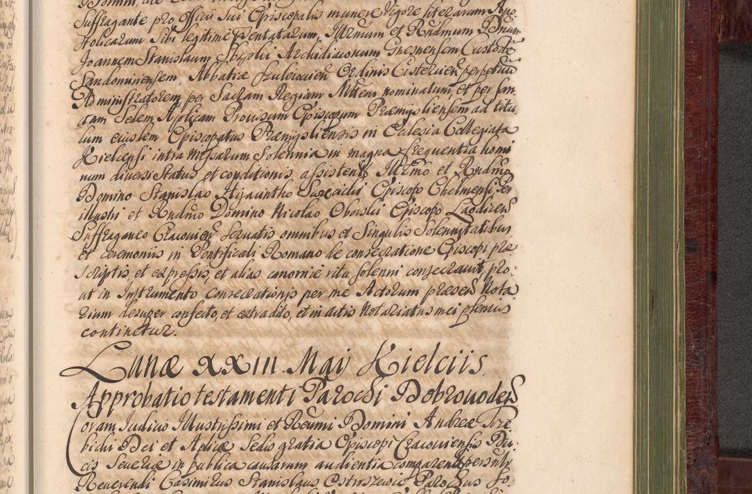 Zdjęcie nr 1156 dla obiektu archiwalnego: Acta actorum episcopalium R. D. Andreae Trzebicki, episcopi Cracoviensis et ducis Severiae a die 29 Maii 1676 ad 1678 inclusive. Volumen VII