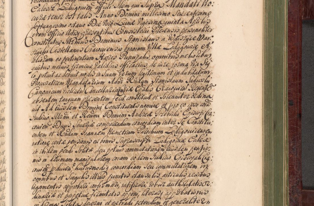 Zdjęcie nr 1100 dla obiektu archiwalnego: Acta actorum episcopalium R. D. Andreae Trzebicki, episcopi Cracoviensis et ducis Severiae a die 29 Maii 1676 ad 1678 inclusive. Volumen VII