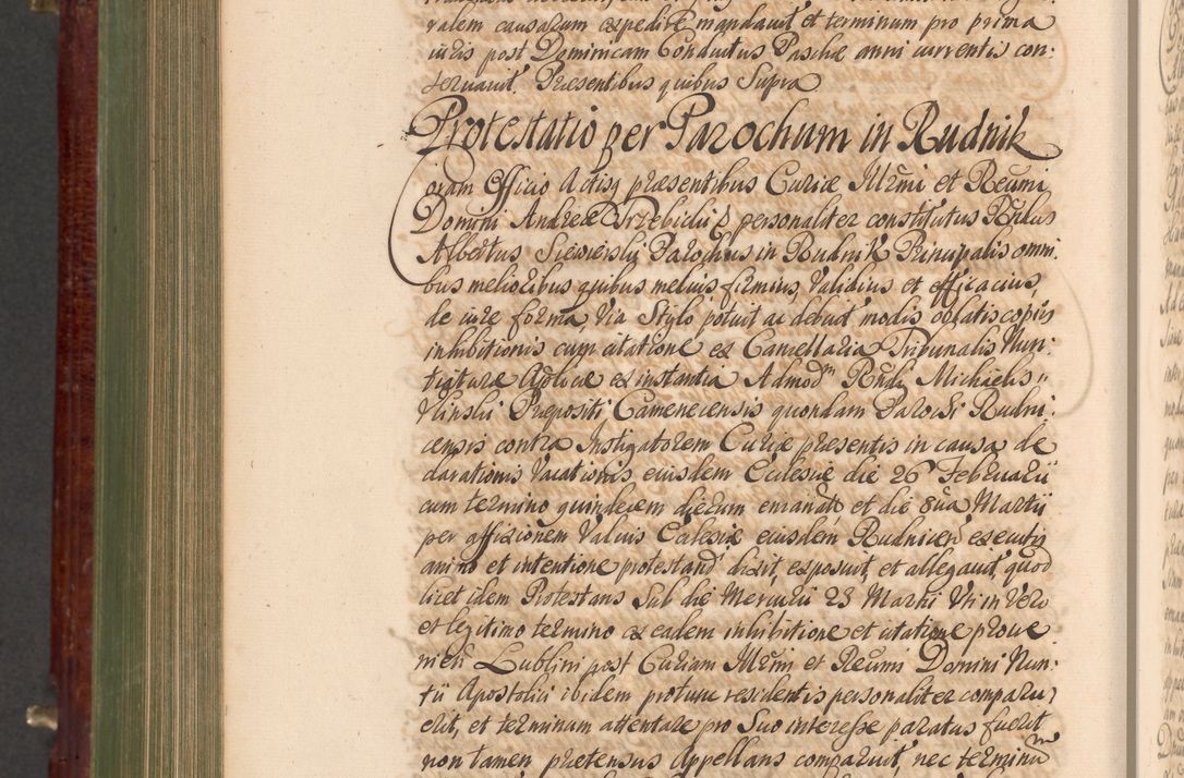 Zdjęcie nr 1047 dla obiektu archiwalnego: Acta actorum episcopalium R. D. Andreae Trzebicki, episcopi Cracoviensis et ducis Severiae a die 29 Maii 1676 ad 1678 inclusive. Volumen VII