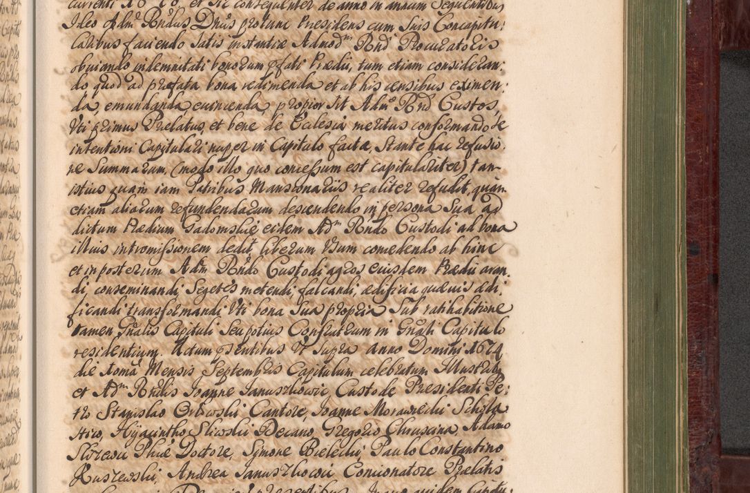 Zdjęcie nr 1018 dla obiektu archiwalnego: Acta actorum episcopalium R. D. Andreae Trzebicki, episcopi Cracoviensis et ducis Severiae a die 29 Maii 1676 ad 1678 inclusive. Volumen VII