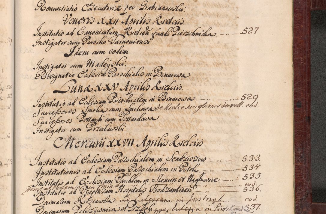 Zdjęcie nr 1506 dla obiektu archiwalnego: Acta actorum episcopalium R. D. Andreae Trzebicki, episcopi Cracoviensis et ducis Severiae a die 29 Maii 1676 ad 1678 inclusive. Volumen VII