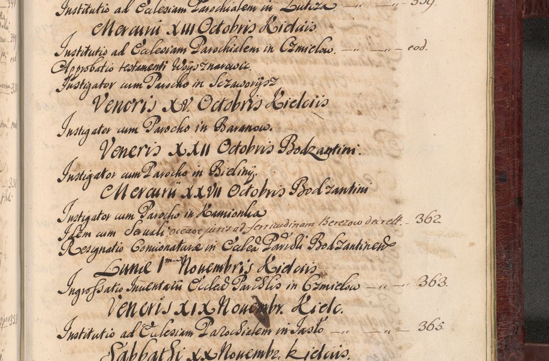 Zdjęcie nr 1498 dla obiektu archiwalnego: Acta actorum episcopalium R. D. Andreae Trzebicki, episcopi Cracoviensis et ducis Severiae a die 29 Maii 1676 ad 1678 inclusive. Volumen VII