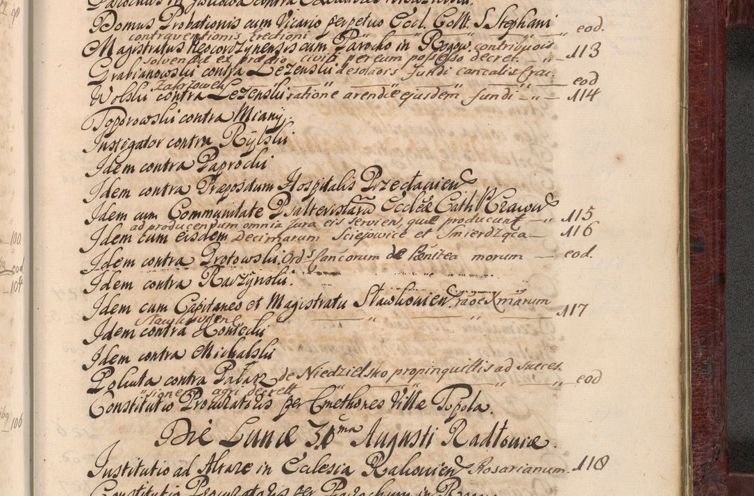 Zdjęcie nr 1478 dla obiektu archiwalnego: Acta actorum episcopalium R. D. Andreae Trzebicki, episcopi Cracoviensis et ducis Severiae a die 29 Maii 1676 ad 1678 inclusive. Volumen VII