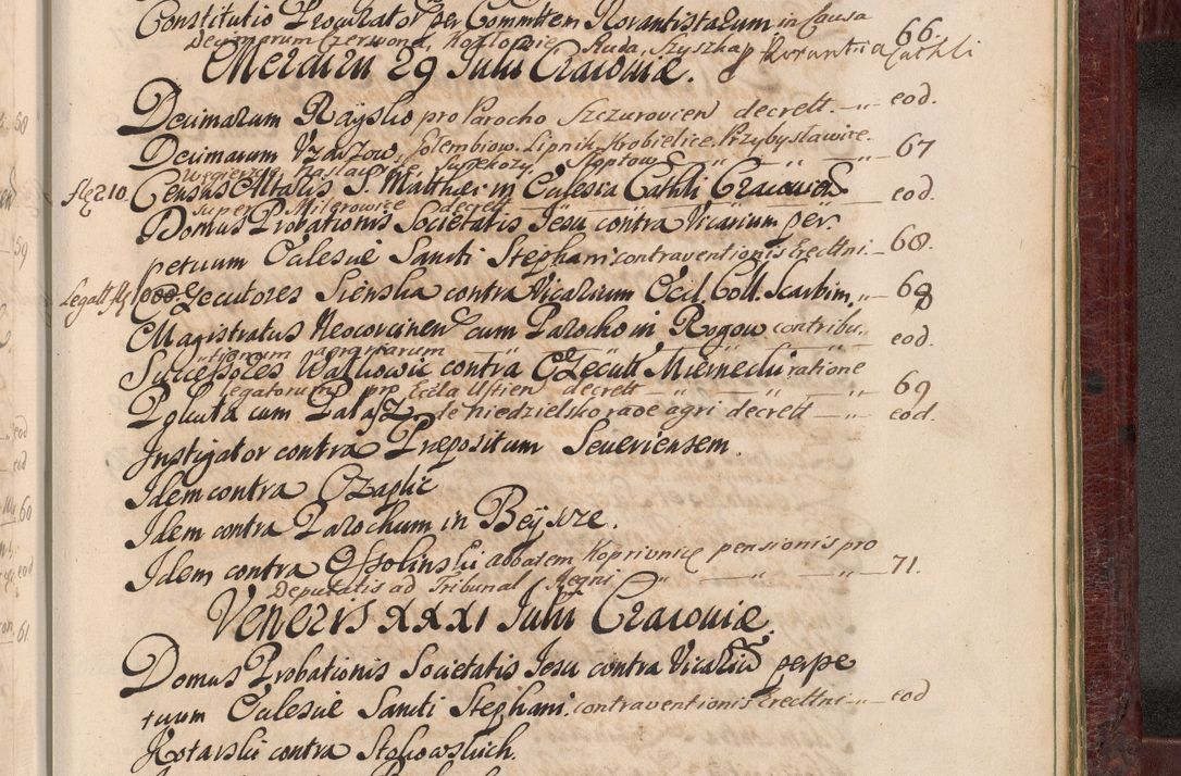 Zdjęcie nr 1474 dla obiektu archiwalnego: Acta actorum episcopalium R. D. Andreae Trzebicki, episcopi Cracoviensis et ducis Severiae a die 29 Maii 1676 ad 1678 inclusive. Volumen VII