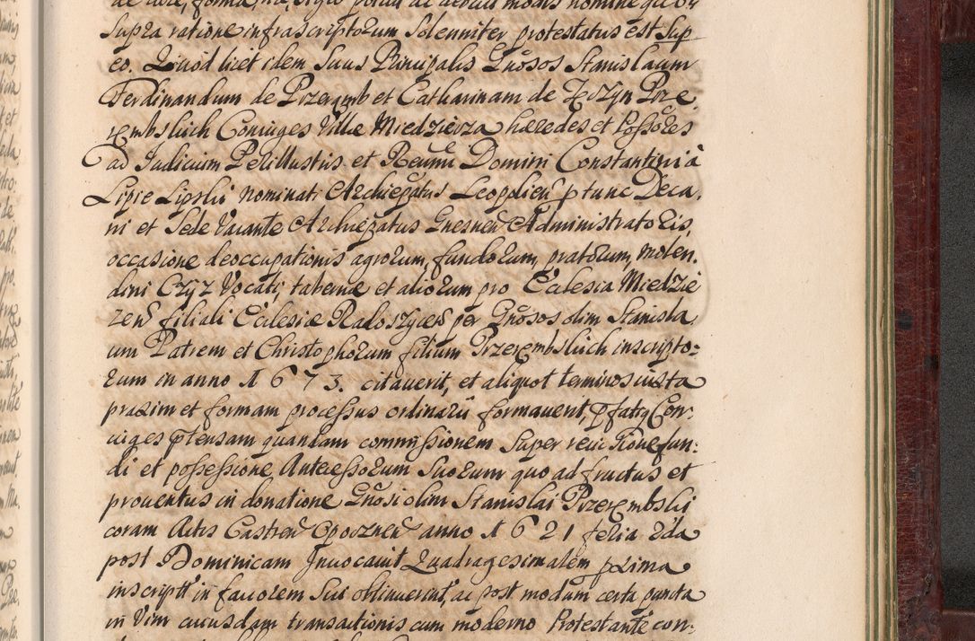 Zdjęcie nr 1450 dla obiektu archiwalnego: Acta actorum episcopalium R. D. Andreae Trzebicki, episcopi Cracoviensis et ducis Severiae a die 29 Maii 1676 ad 1678 inclusive. Volumen VII