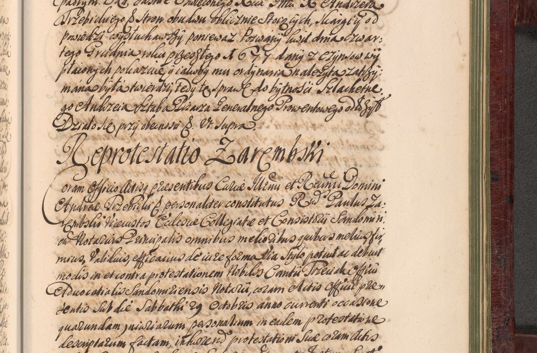 Zdjęcie nr 1382 dla obiektu archiwalnego: Acta actorum episcopalium R. D. Andreae Trzebicki, episcopi Cracoviensis et ducis Severiae a die 29 Maii 1676 ad 1678 inclusive. Volumen VII