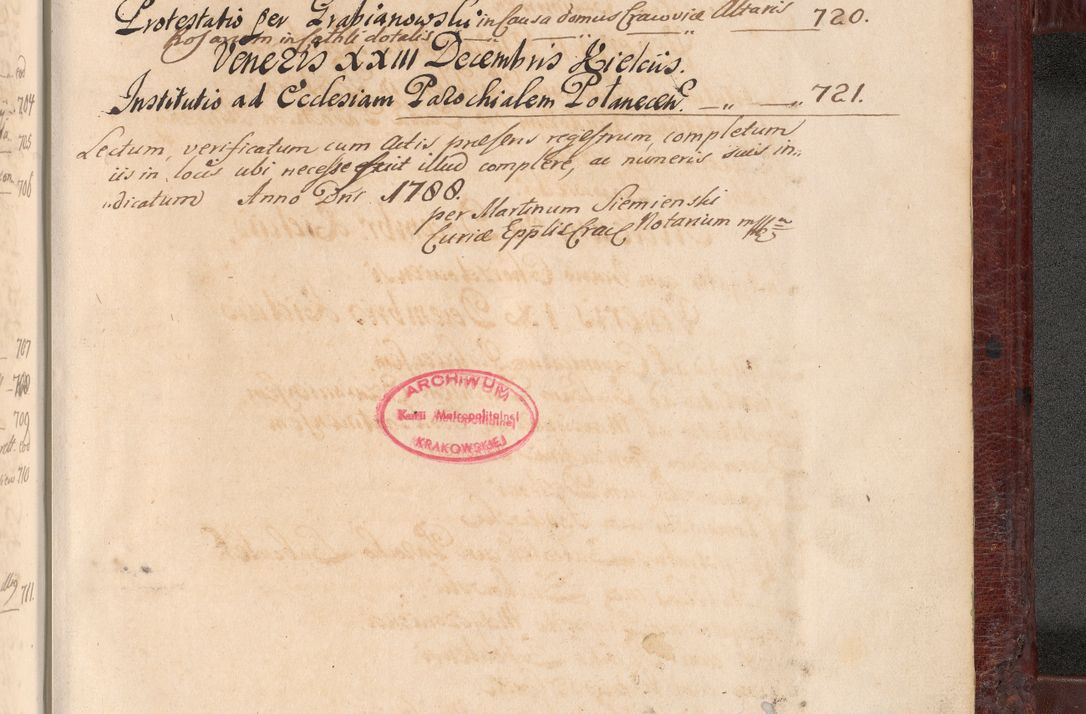 Zdjęcie nr 1516 dla obiektu archiwalnego: Acta actorum episcopalium R. D. Andreae Trzebicki, episcopi Cracoviensis et ducis Severiae a die 29 Maii 1676 ad 1678 inclusive. Volumen VII