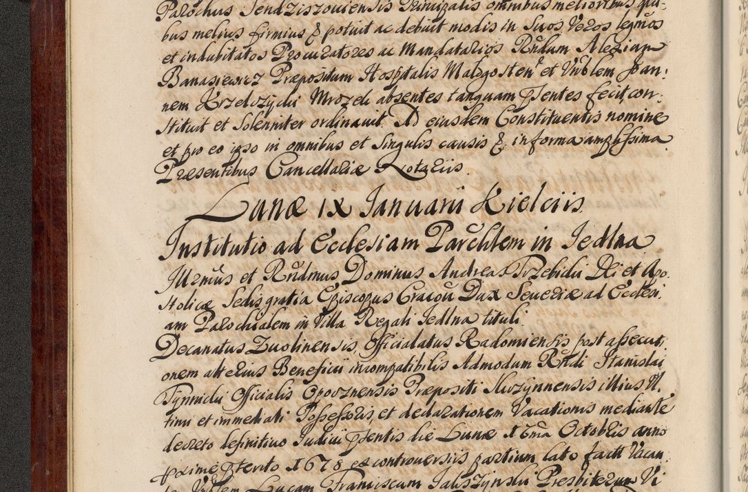 Zdjęcie nr 9 dla obiektu archiwalnego: Acta actorum episcopalium R. D. Andreae Trzebicki, episcopi Cracoviensis et ducis Severiae de 1679. Volumen VIII