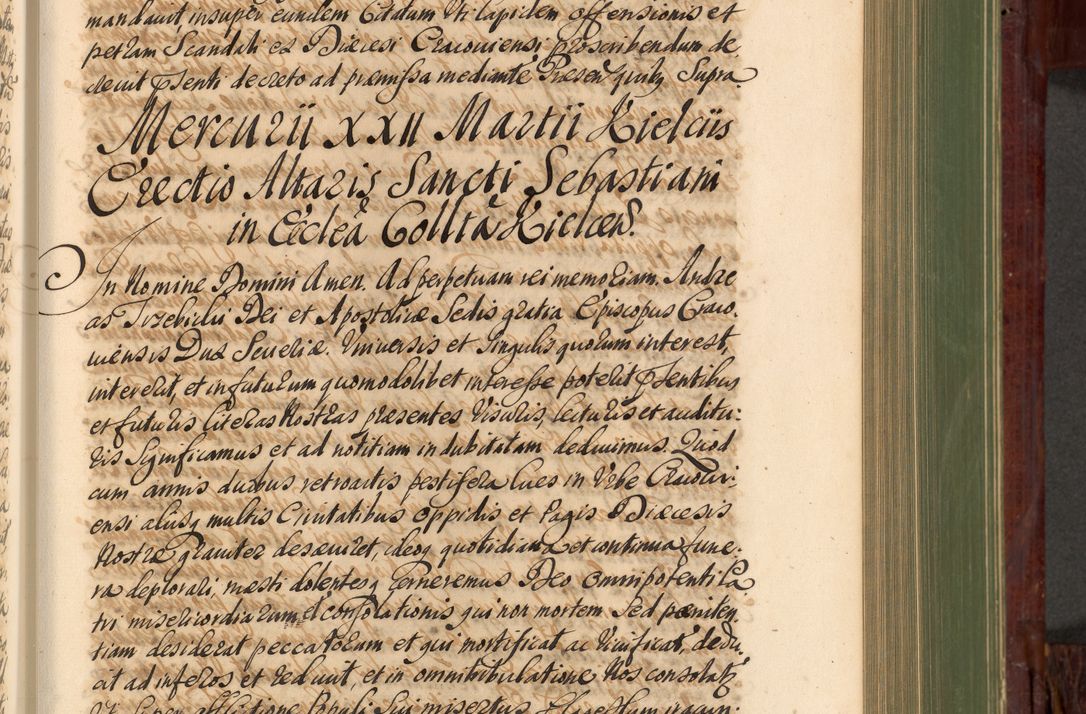 Zdjęcie nr 446 dla obiektu archiwalnego: Acta actorum episcopalium R. D. Andreae Trzebicki, episcopi Cracoviensis et ducis Severiae de 1679. Volumen VIII