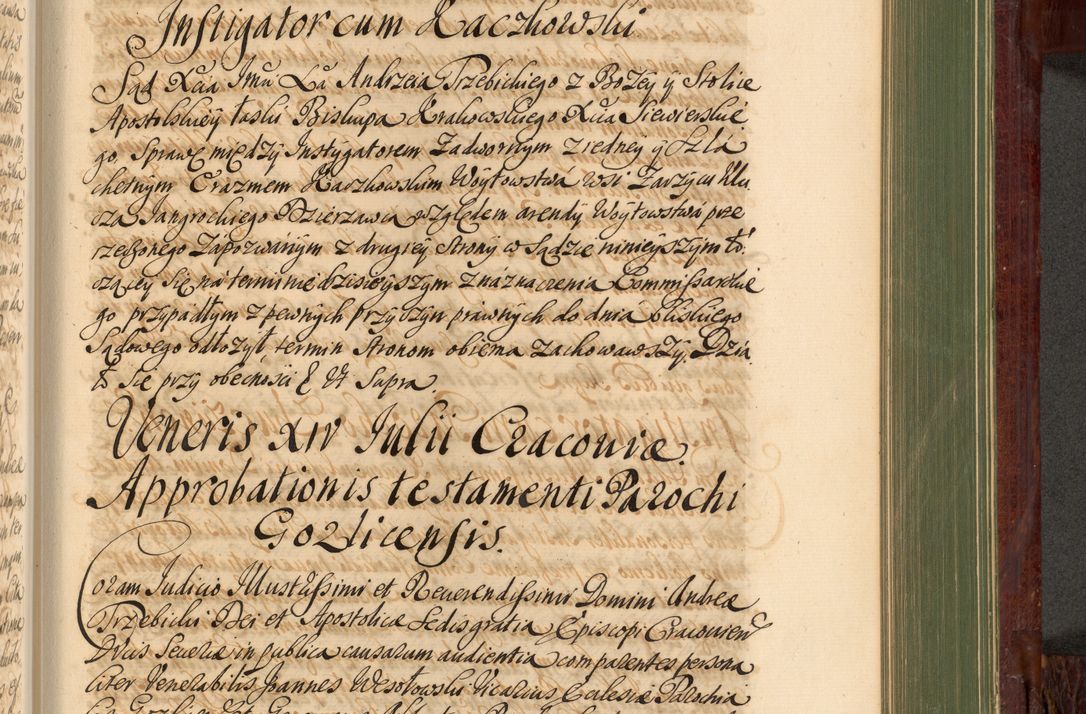 Zdjęcie nr 950 dla obiektu archiwalnego: Acta actorum episcopalium R. D. Andreae Trzebicki, episcopi Cracoviensis et ducis Severiae de 1679. Volumen VIII