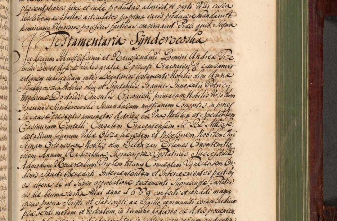 Zdjęcie nr 1002 dla obiektu archiwalnego: Acta actorum episcopalium R. D. Andreae Trzebicki, episcopi Cracoviensis et ducis Severiae de 1679. Volumen VIII