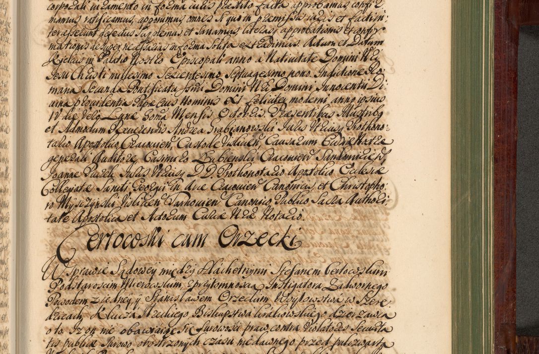 Zdjęcie nr 1180 dla obiektu archiwalnego: Acta actorum episcopalium R. D. Andreae Trzebicki, episcopi Cracoviensis et ducis Severiae de 1679. Volumen VIII