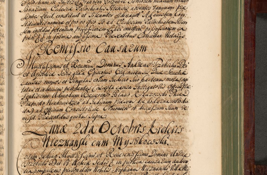 Zdjęcie nr 1158 dla obiektu archiwalnego: Acta actorum episcopalium R. D. Andreae Trzebicki, episcopi Cracoviensis et ducis Severiae de 1679. Volumen VIII
