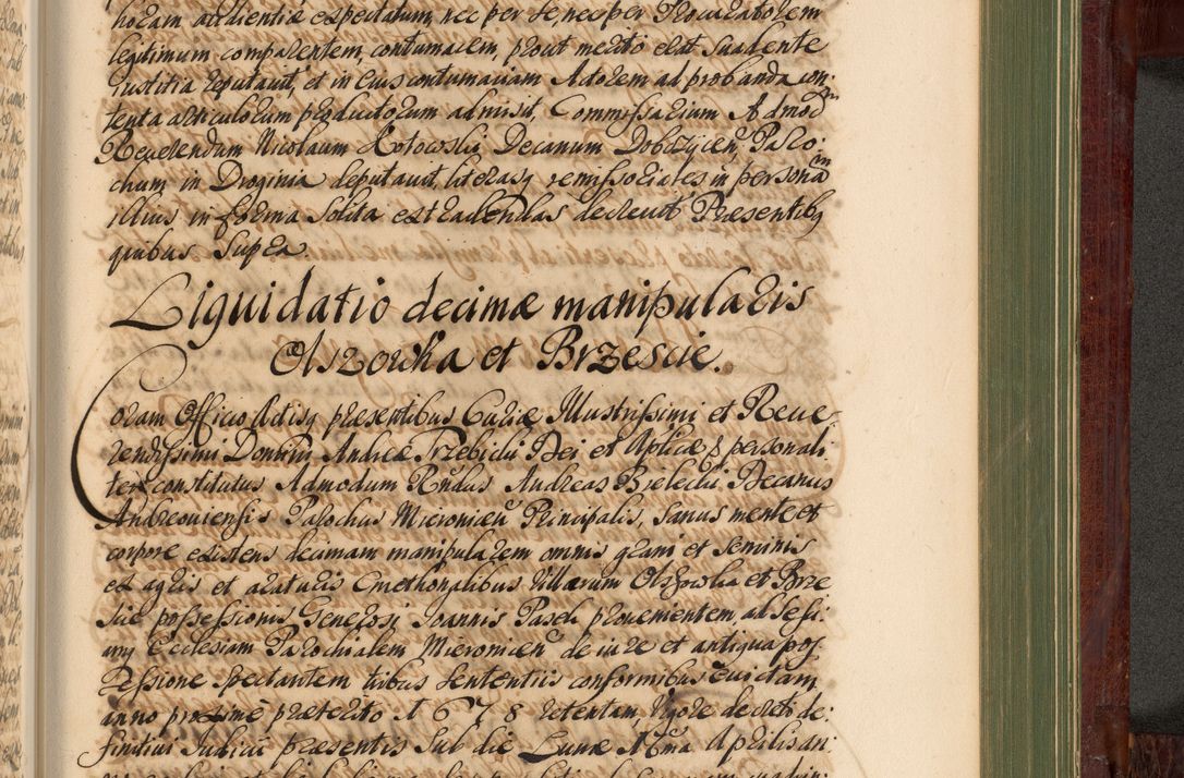 Zdjęcie nr 1138 dla obiektu archiwalnego: Acta actorum episcopalium R. D. Andreae Trzebicki, episcopi Cracoviensis et ducis Severiae de 1679. Volumen VIII