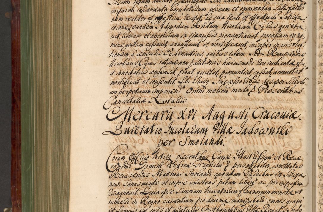 Zdjęcie nr 1073 dla obiektu archiwalnego: Acta actorum episcopalium R. D. Andreae Trzebicki, episcopi Cracoviensis et ducis Severiae de 1679. Volumen VIII