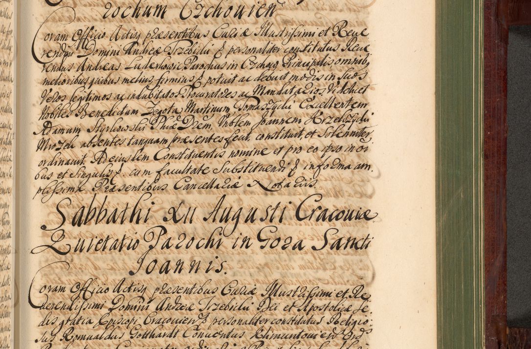 Zdjęcie nr 1072 dla obiektu archiwalnego: Acta actorum episcopalium R. D. Andreae Trzebicki, episcopi Cracoviensis et ducis Severiae de 1679. Volumen VIII