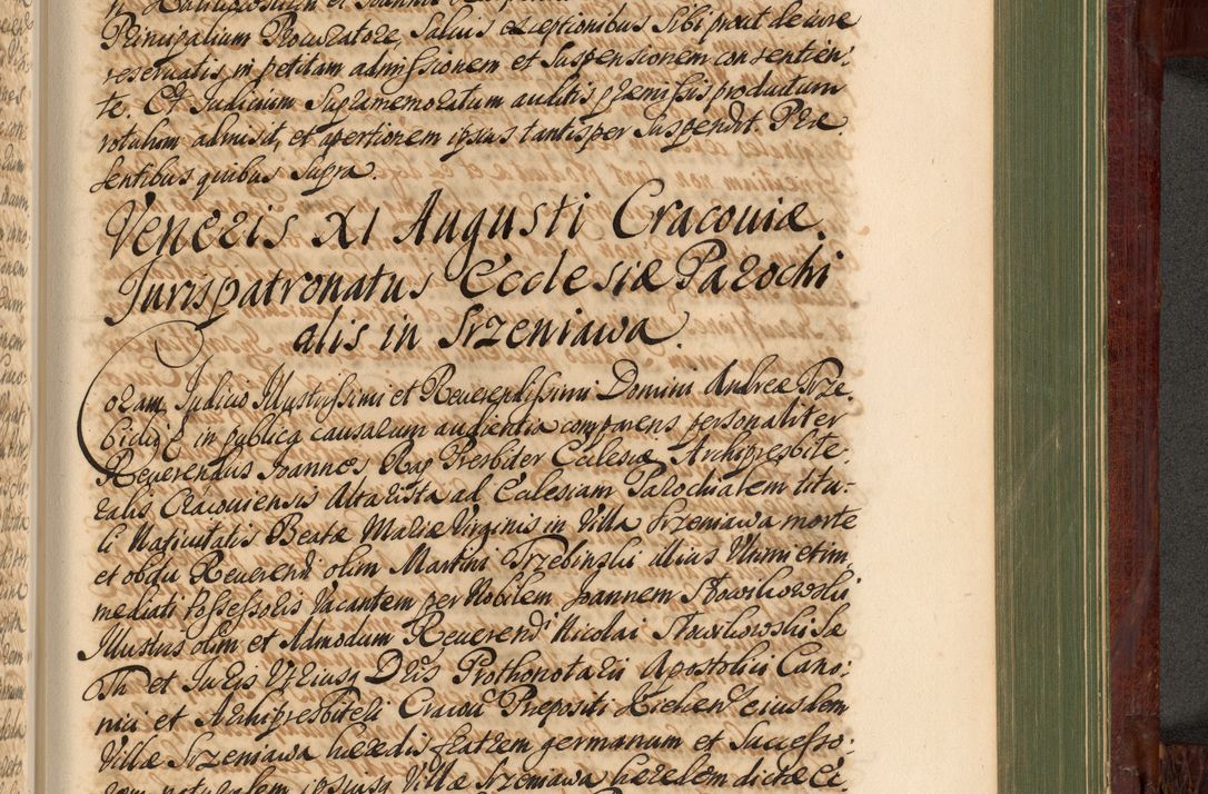 Zdjęcie nr 1058 dla obiektu archiwalnego: Acta actorum episcopalium R. D. Andreae Trzebicki, episcopi Cracoviensis et ducis Severiae de 1679. Volumen VIII