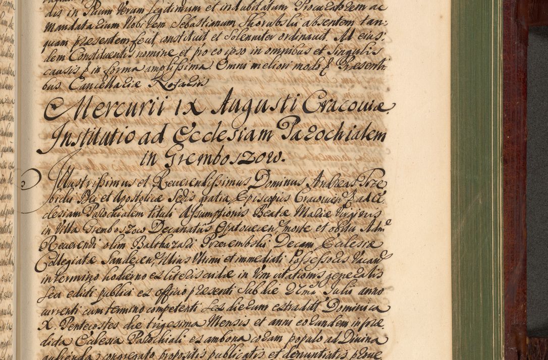 Zdjęcie nr 1052 dla obiektu archiwalnego: Acta actorum episcopalium R. D. Andreae Trzebicki, episcopi Cracoviensis et ducis Severiae de 1679. Volumen VIII