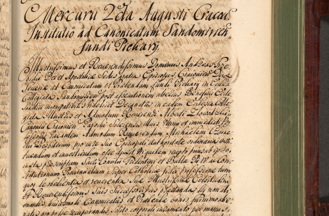 Zdjęcie nr 1028 dla obiektu archiwalnego: Acta actorum episcopalium R. D. Andreae Trzebicki, episcopi Cracoviensis et ducis Severiae de 1679. Volumen VIII