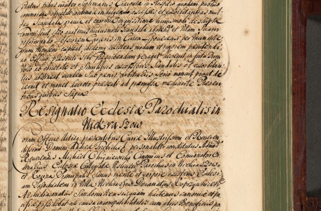 Zdjęcie nr 1026 dla obiektu archiwalnego: Acta actorum episcopalium R. D. Andreae Trzebicki, episcopi Cracoviensis et ducis Severiae de 1679. Volumen VIII