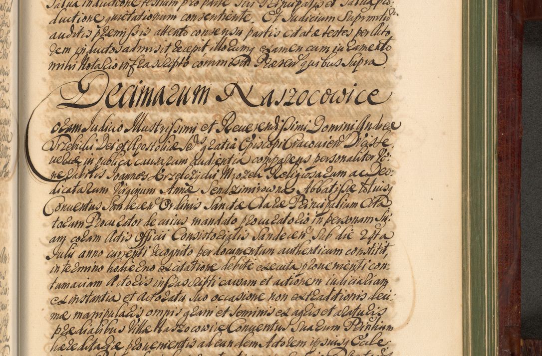 Zdjęcie nr 1274 dla obiektu archiwalnego: Acta actorum episcopalium R. D. Andreae Trzebicki, episcopi Cracoviensis et ducis Severiae de 1679. Volumen VIII