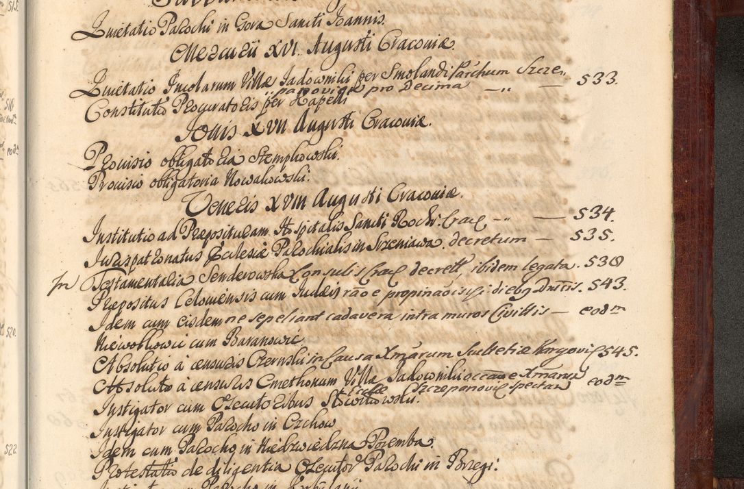 Zdjęcie nr 1456 dla obiektu archiwalnego: Acta actorum episcopalium R. D. Andreae Trzebicki, episcopi Cracoviensis et ducis Severiae de 1679. Volumen VIII