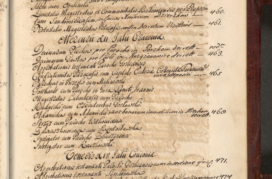 Zdjęcie nr 1452 dla obiektu archiwalnego: Acta actorum episcopalium R. D. Andreae Trzebicki, episcopi Cracoviensis et ducis Severiae de 1679. Volumen VIII
