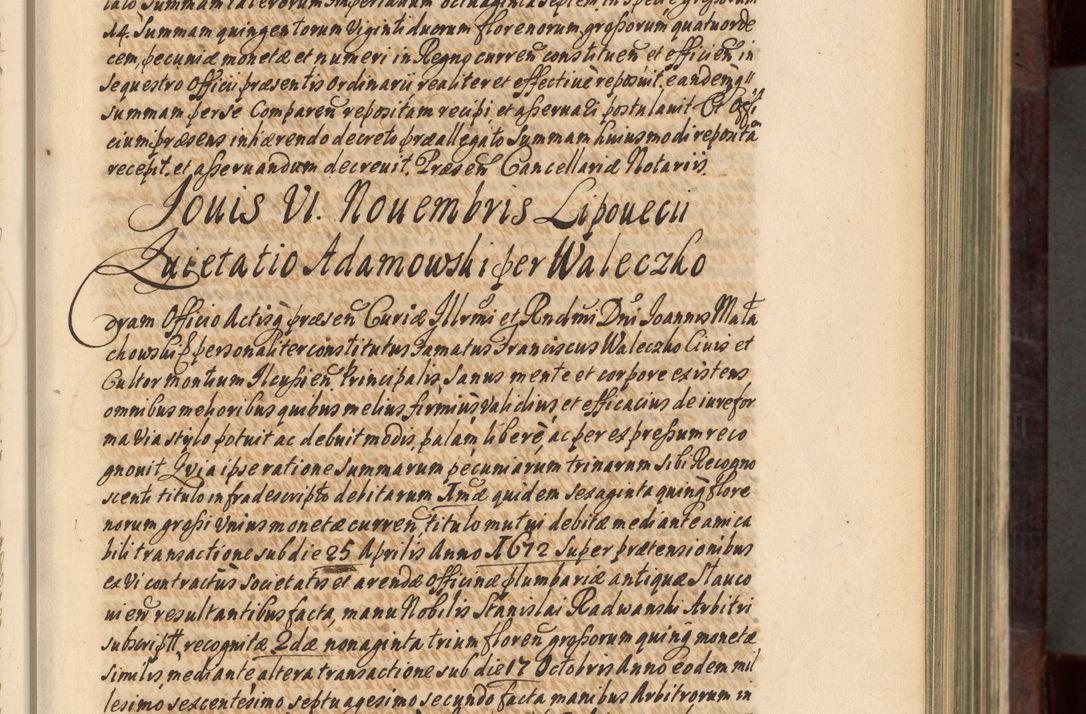 Zdjęcie nr 96 dla obiektu archiwalnego: Acta actorum episscopalium R. D. Joannis Małachowski, episcopi Cracoviensis a die 20 Augusti anni 1681 et 1682 acticatorum. Volumen I