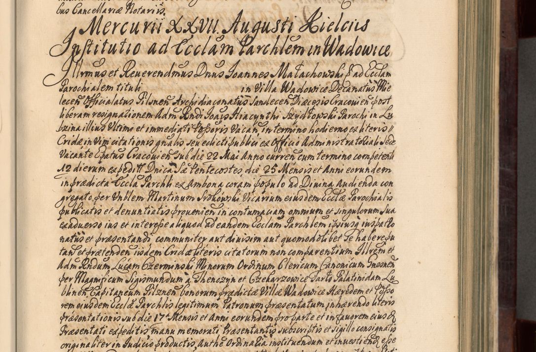 Zdjęcie nr 16 dla obiektu archiwalnego: Acta actorum episscopalium R. D. Joannis Małachowski, episcopi Cracoviensis a die 20 Augusti anni 1681 et 1682 acticatorum. Volumen I