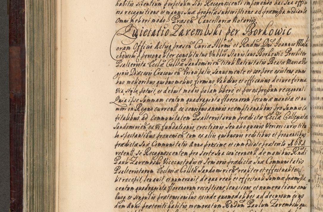 Zdjęcie nr 397 dla obiektu archiwalnego: Acta actorum episscopalium R. D. Joannis Małachowski, episcopi Cracoviensis a die 20 Augusti anni 1681 et 1682 acticatorum. Volumen I