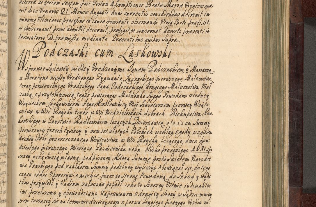 Zdjęcie nr 736 dla obiektu archiwalnego: Acta actorum episscopalium R. D. Joannis Małachowski, episcopi Cracoviensis a die 20 Augusti anni 1681 et 1682 acticatorum. Volumen I