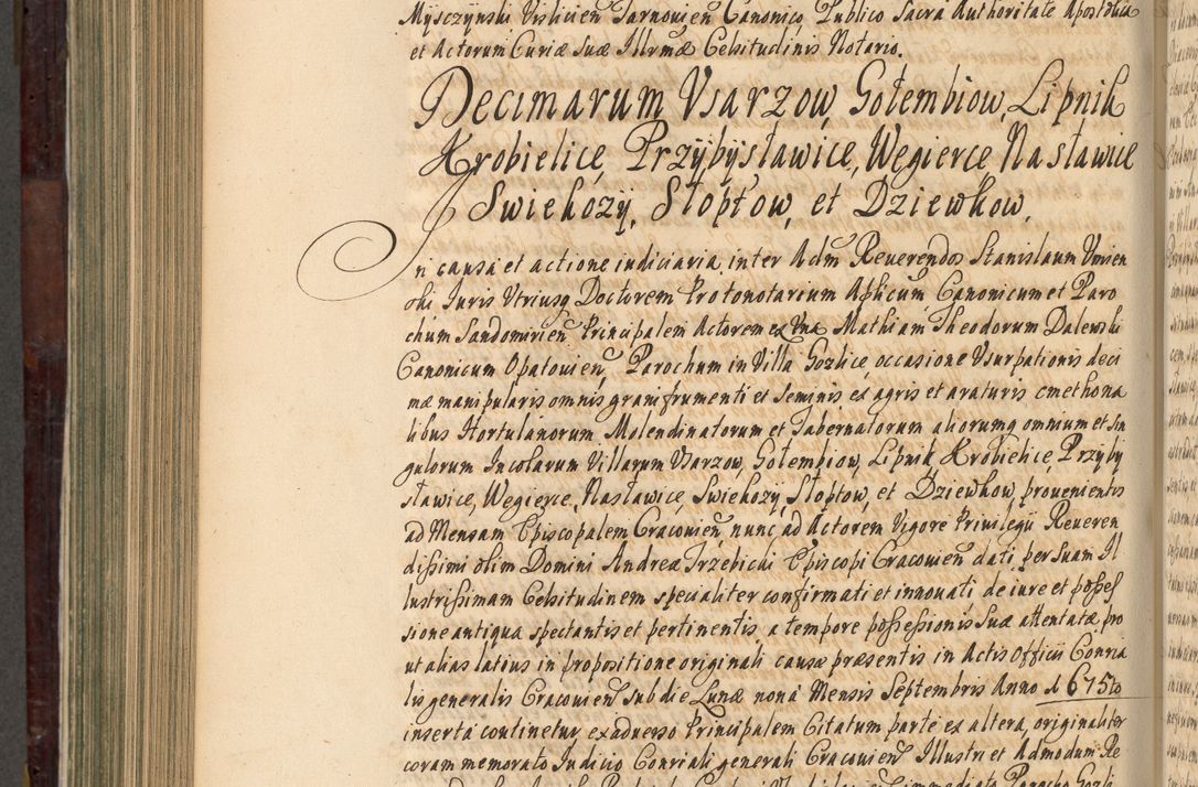 Zdjęcie nr 717 dla obiektu archiwalnego: Acta actorum episscopalium R. D. Joannis Małachowski, episcopi Cracoviensis a die 20 Augusti anni 1681 et 1682 acticatorum. Volumen I