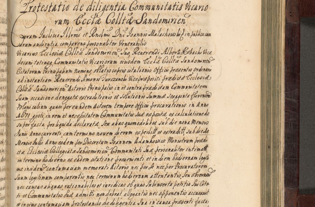 Zdjęcie nr 816 dla obiektu archiwalnego: Acta actorum episscopalium R. D. Joannis Małachowski, episcopi Cracoviensis a die 20 Augusti anni 1681 et 1682 acticatorum. Volumen I