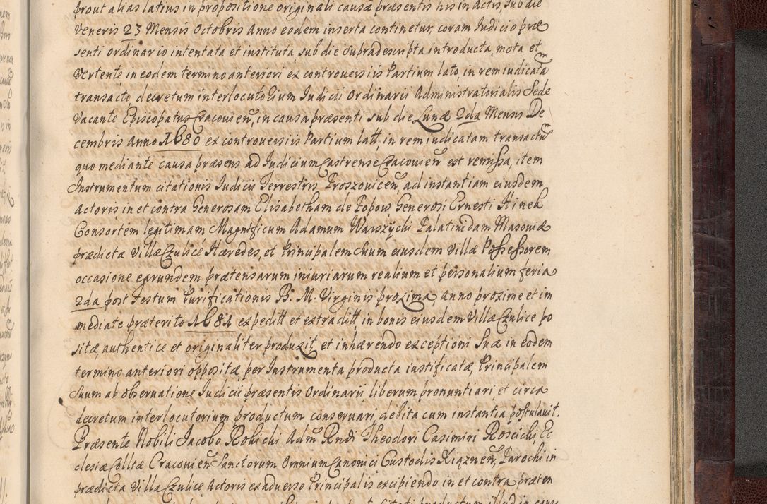Zdjęcie nr 1060 dla obiektu archiwalnego: Acta actorum episscopalium R. D. Joannis Małachowski, episcopi Cracoviensis a die 20 Augusti anni 1681 et 1682 acticatorum. Volumen I