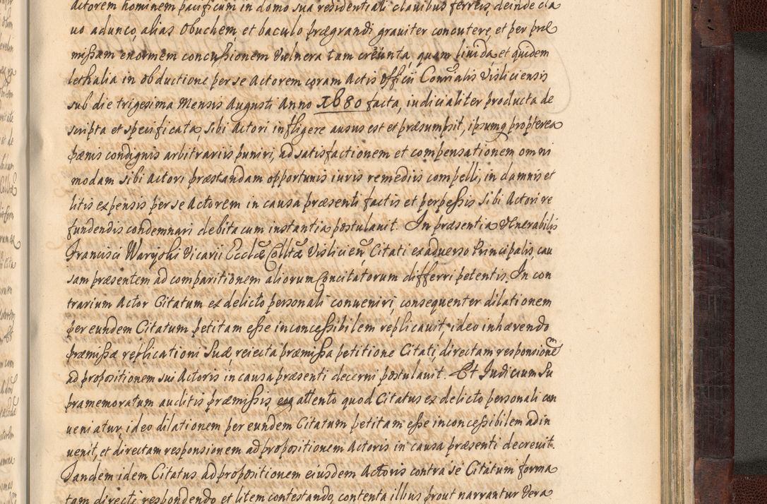 Zdjęcie nr 1028 dla obiektu archiwalnego: Acta actorum episscopalium R. D. Joannis Małachowski, episcopi Cracoviensis a die 20 Augusti anni 1681 et 1682 acticatorum. Volumen I