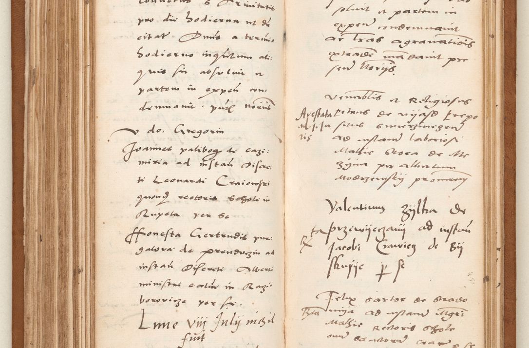 Zdjęcie nr 160 dla obiektu archiwalnego: Acta pronunciationum, absolutoriarum a termino, relacionum, diligenciarum, consensuum in absolutionem, continuationum terminorum ad annum Domini MDLIIᵐ coram reverendo patre domino Petro Porembski canonico et officiali generali Cracoviensi, a die et mense infrascriptis continuantur.