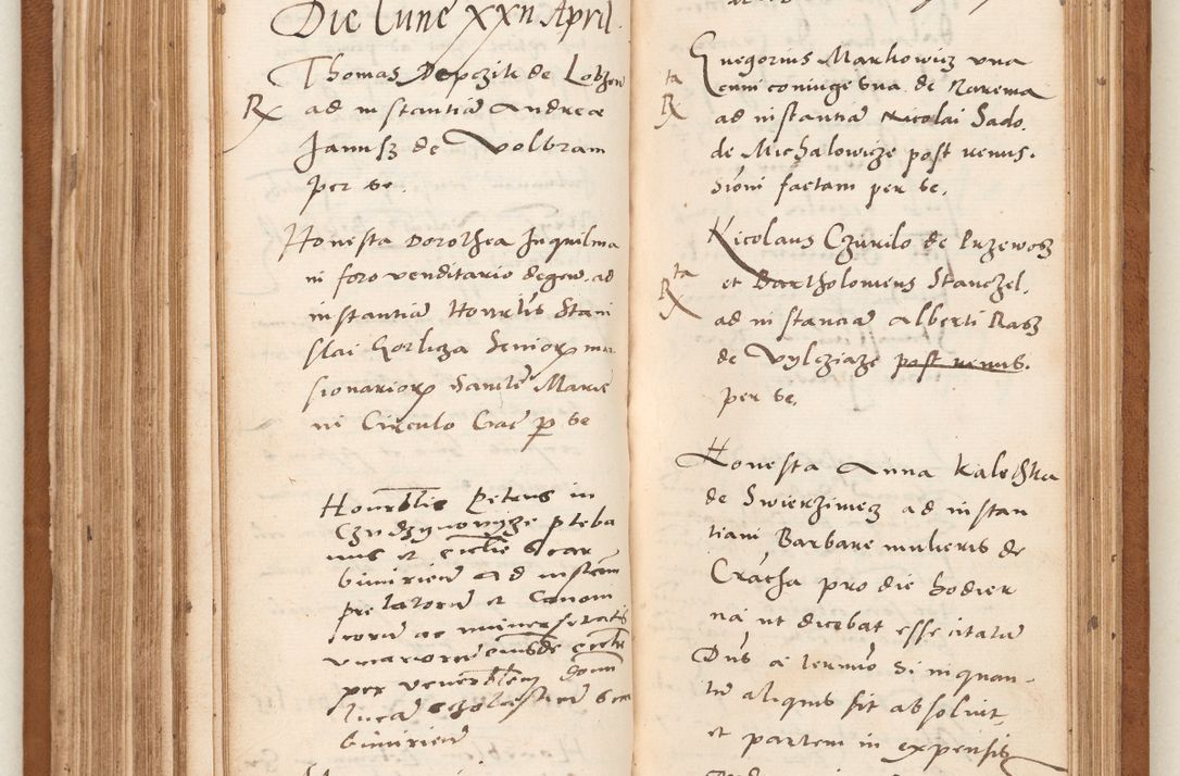 Zdjęcie nr 150 dla obiektu archiwalnego: Acta pronunciationum, absolutoriarum a termino, relacionum, diligenciarum, consensuum in absolutionem, continuationum terminorum ad annum Domini MDLIIᵐ coram reverendo patre domino Petro Porembski canonico et officiali generali Cracoviensi, a die et mense infrascriptis continuantur.