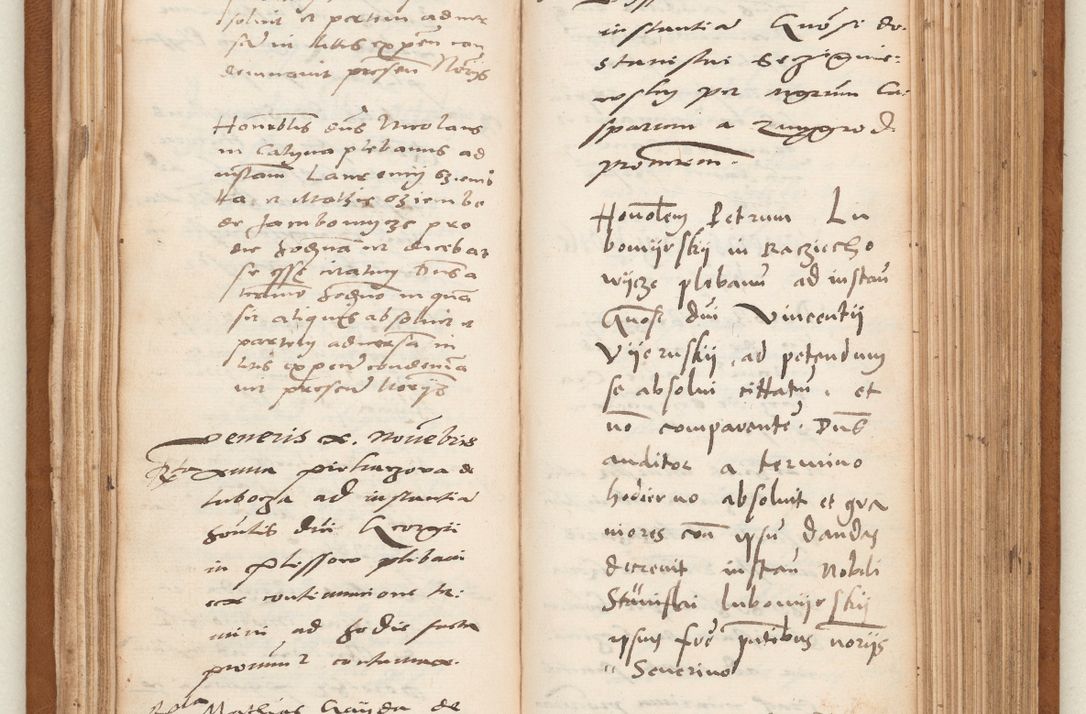 Zdjęcie nr 61 dla obiektu archiwalnego: Acta pronunciationum, absolutoriarum a termino, relacionum, diligenciarum, consensuum in absolutionem, continuationum terminorum ad annum Domini MDLIIᵐ coram reverendo patre domino Petro Porembski canonico et officiali generali Cracoviensi, a die et mense infrascriptis continuantur.