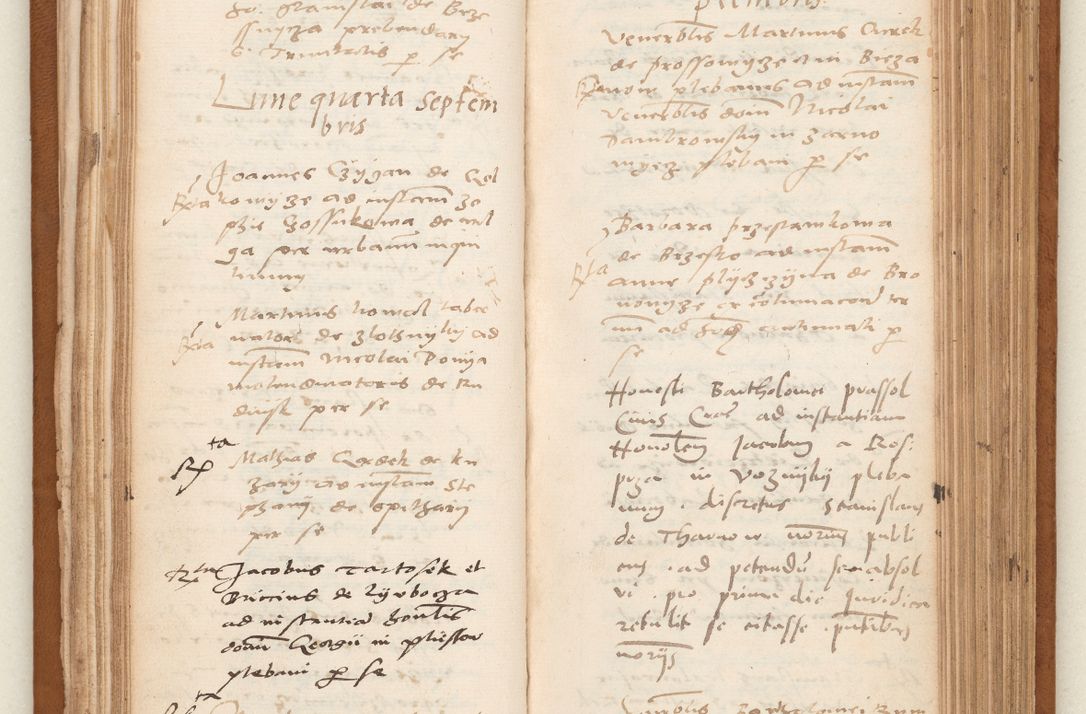 Zdjęcie nr 54 dla obiektu archiwalnego: Acta pronunciationum, absolutoriarum a termino, relacionum, diligenciarum, consensuum in absolutionem, continuationum terminorum ad annum Domini MDLIIᵐ coram reverendo patre domino Petro Porembski canonico et officiali generali Cracoviensi, a die et mense infrascriptis continuantur.