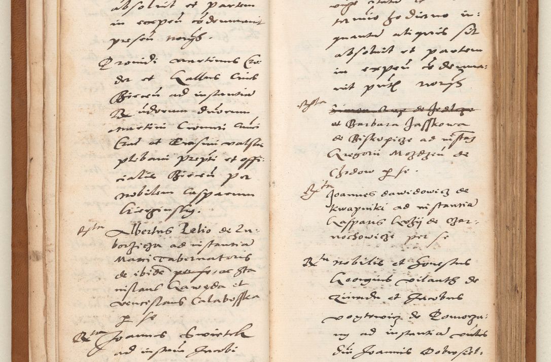 Zdjęcie nr 18 dla obiektu archiwalnego: Acta pronunciationum, absolutoriarum a termino, relacionum, diligenciarum, consensuum in absolutionem, continuationum terminorum ad annum Domini MDLIIᵐ coram reverendo patre domino Petro Porembski canonico et officiali generali Cracoviensi, a die et mense infrascriptis continuantur.