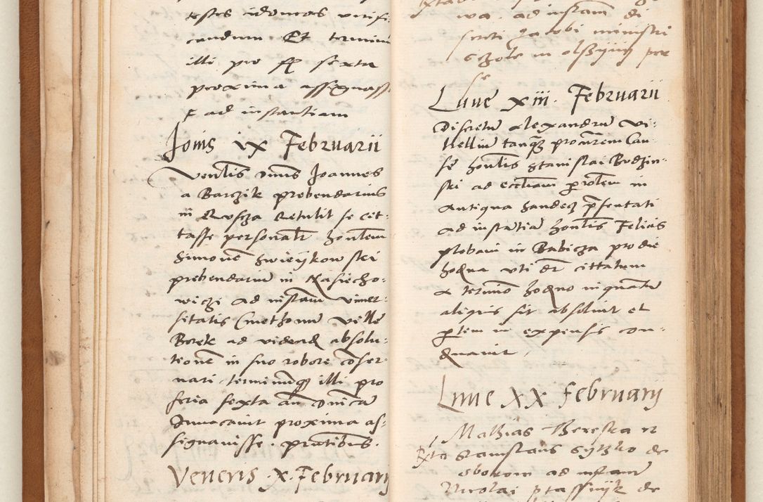 Zdjęcie nr 14 dla obiektu archiwalnego: Acta pronunciationum, absolutoriarum a termino, relacionum, diligenciarum, consensuum in absolutionem, continuationum terminorum ad annum Domini MDLIIᵐ coram reverendo patre domino Petro Porembski canonico et officiali generali Cracoviensi, a die et mense infrascriptis continuantur.